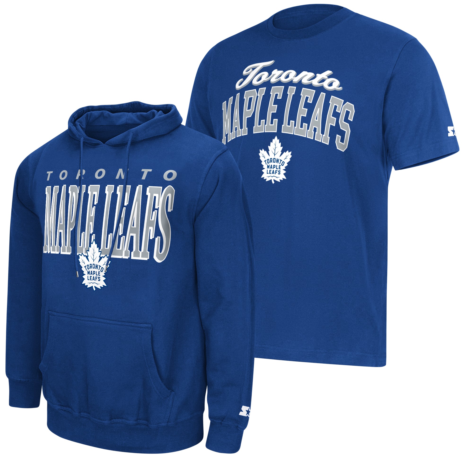 Ensemble sweat à capuche et t-shirt Starter Blue Toronto Maple Leafs pour homme