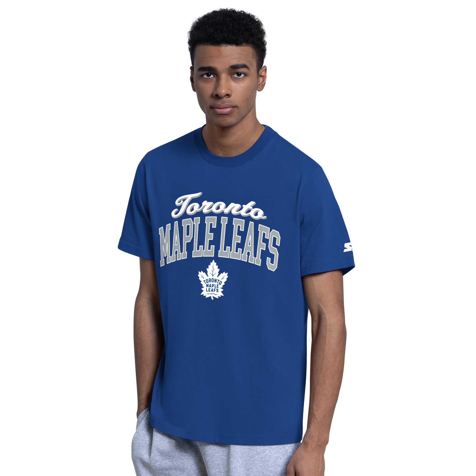 Ensemble sweat à capuche et t-shirt Starter Blue Toronto Maple Leafs pour homme