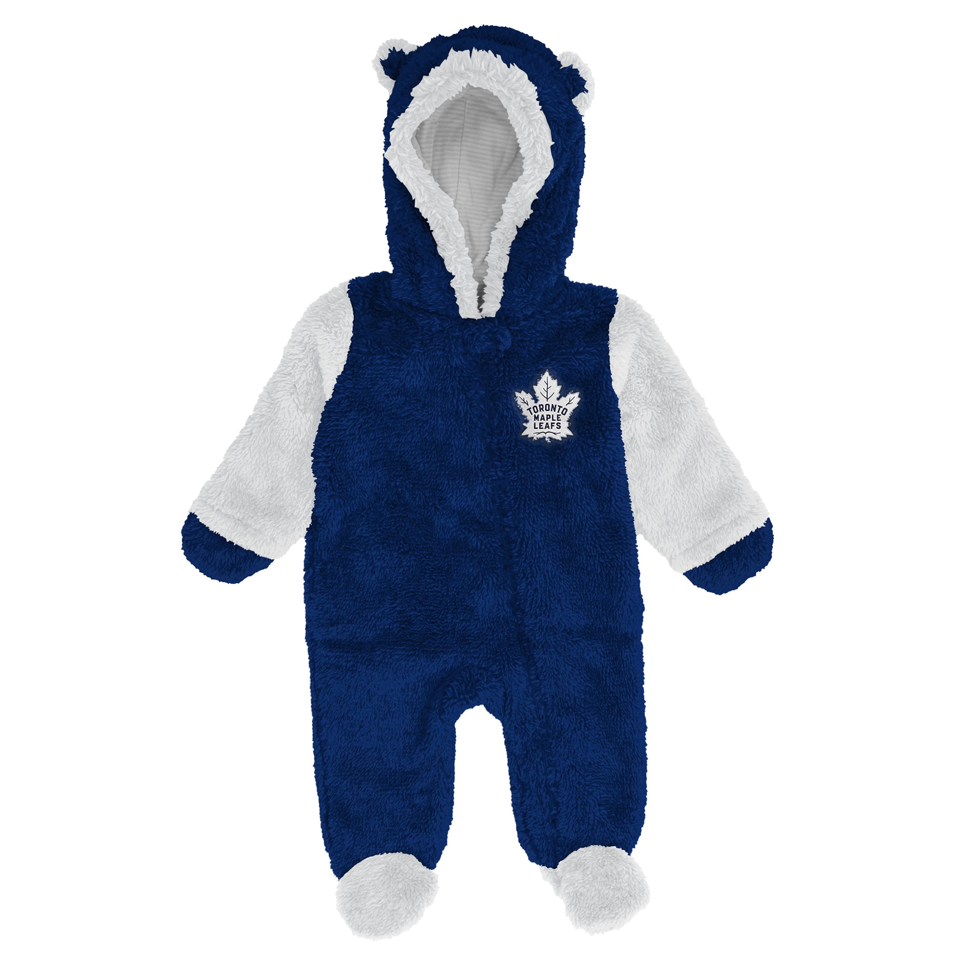 Grenouillère polaire zippée Outerstuff bleue Toronto Maple Leafs pour nouveau-né et nourrisson