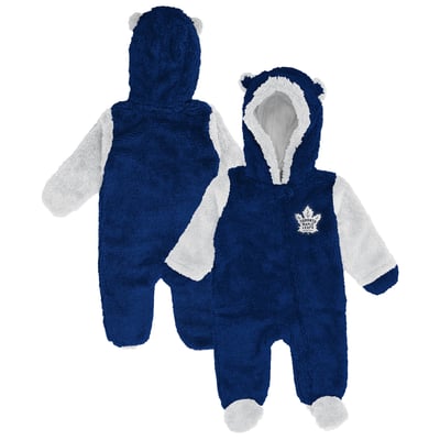 Newborn & Infant Toronto Maple Leafs Outerstuff Blue Stay Napping Fleece Bunting Full-Zip Sleeper