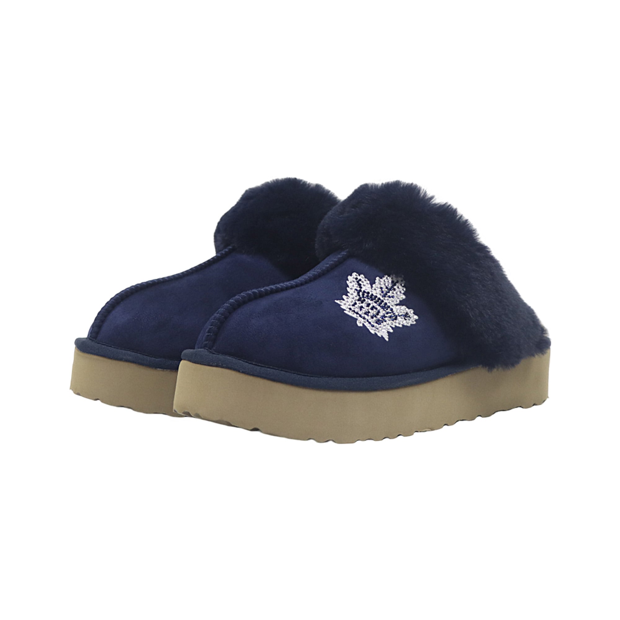 Pantoufles unisexes Cuce aux couleurs des Maple Leafs de Toronto