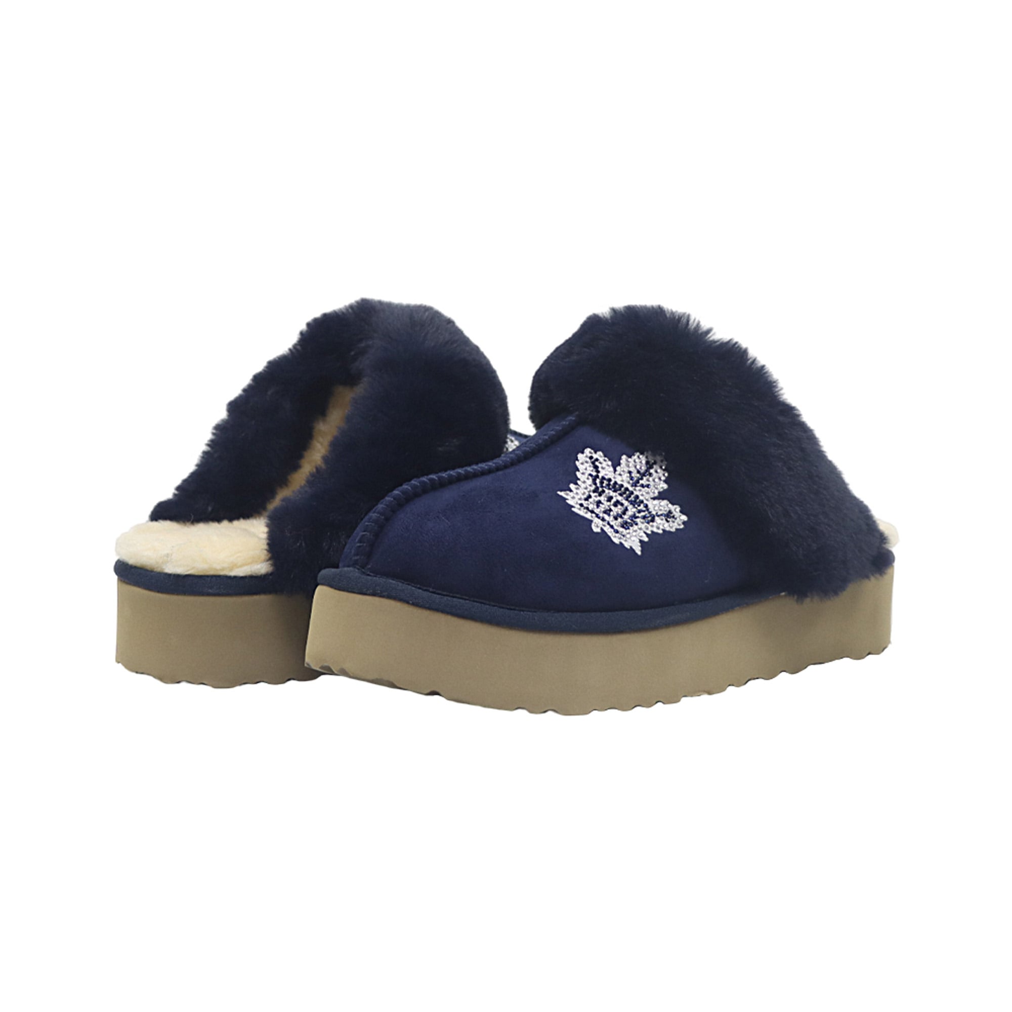 Pantoufles unisexes Cuce aux couleurs des Maple Leafs de Toronto