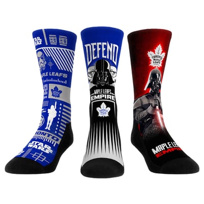  Toronto Maple Leafs Rock Em Unisex Star Wars Three-Pack Crew Socks Set - Blue