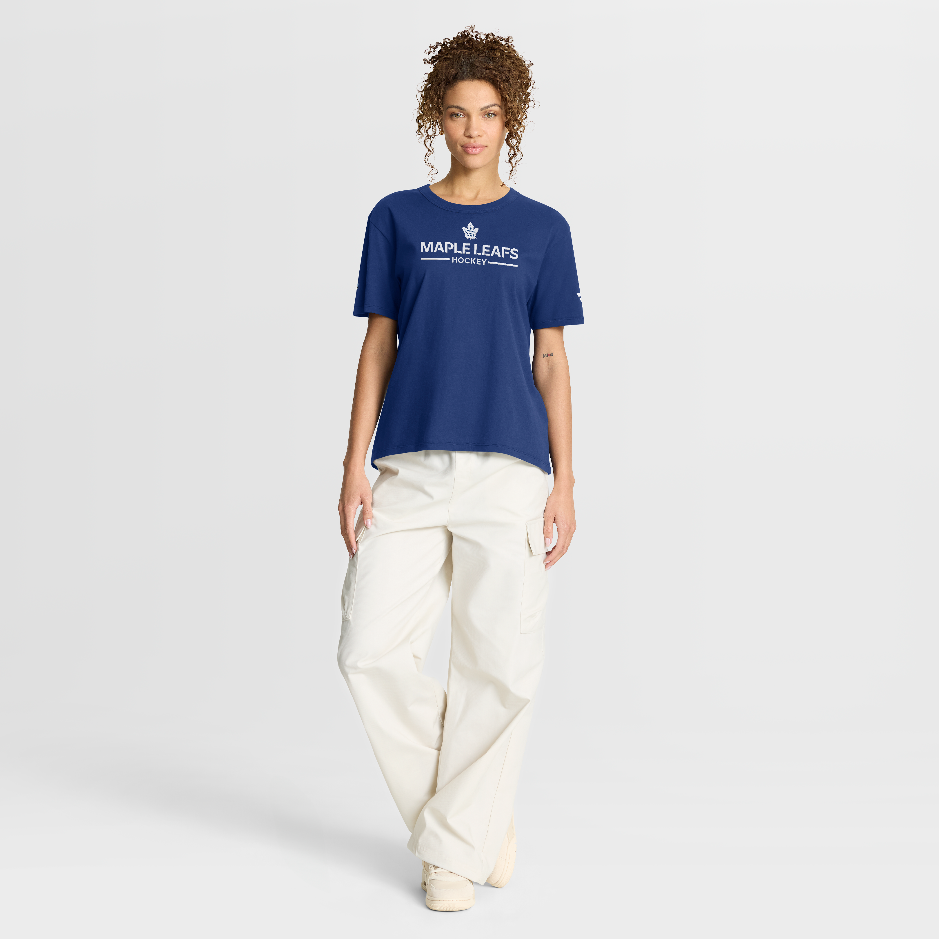 T-shirt bleu authentique pour femme Fanatics des Maple Leafs de Toronto