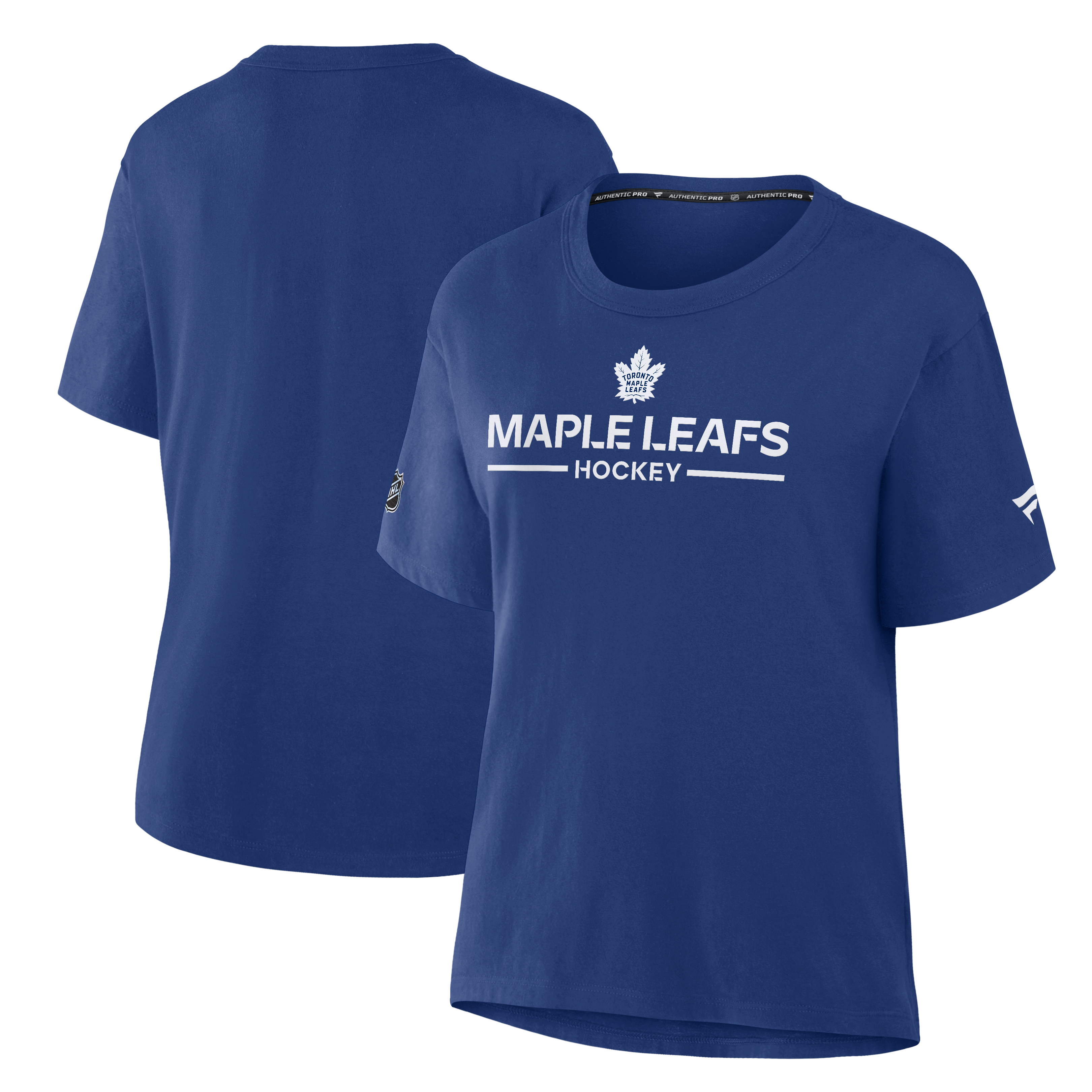 T-shirt bleu authentique pour femme Fanatics des Maple Leafs de Toronto