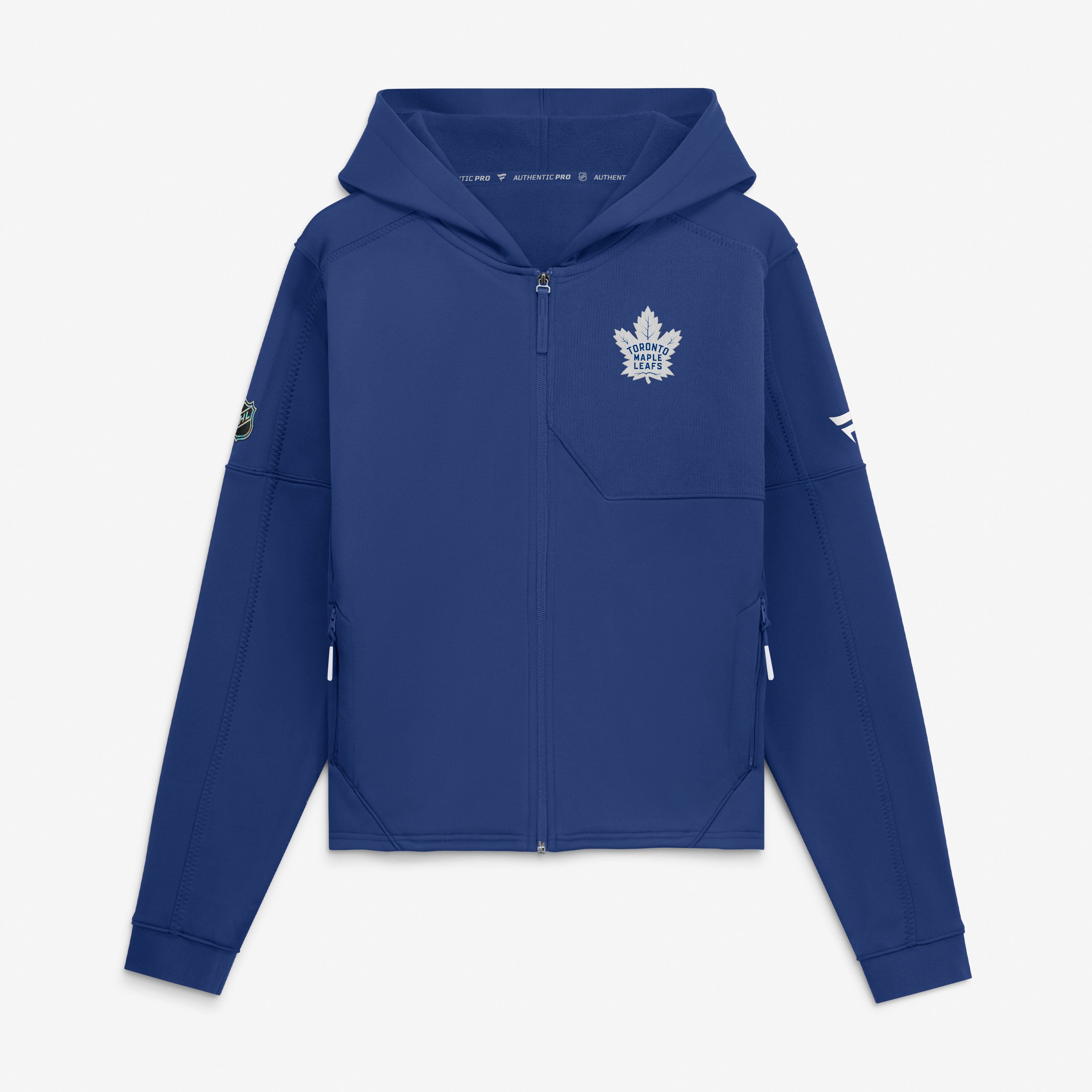 Sweat à capuche zippé Fanatics bleu authentique Toronto Maple Leafs pour femme