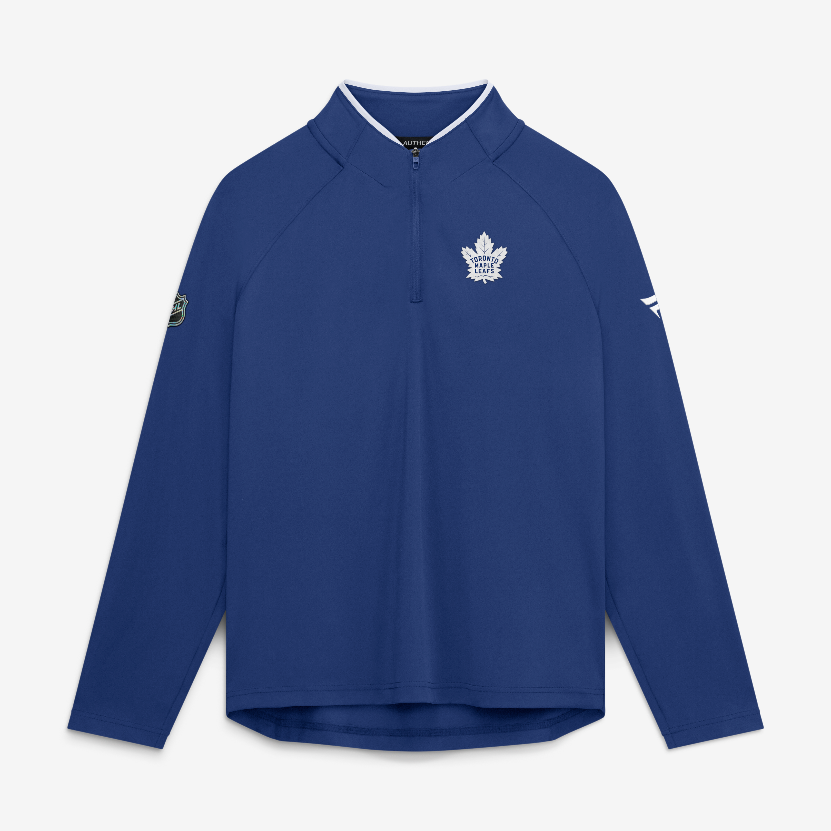 Women's Fanatics Blue Toronto Maple Leafs Authentic Pro Rink Raglan Lightweight Quarter-Zip Pullover