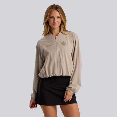 Women's Toronto Maple Leafs lululemon Downtown Tan Breezily Bomber Jacket