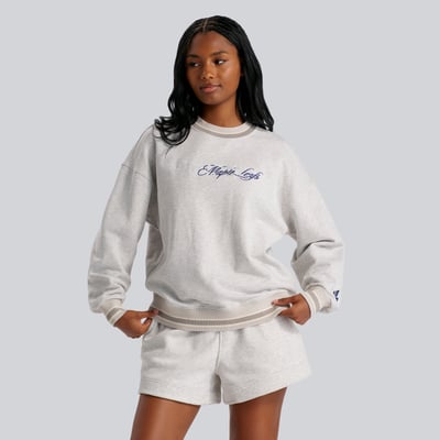 Women's Toronto Maple Leafs lululemon Gray Perfectly Oversized Hip Length Ringer Sweatshirt