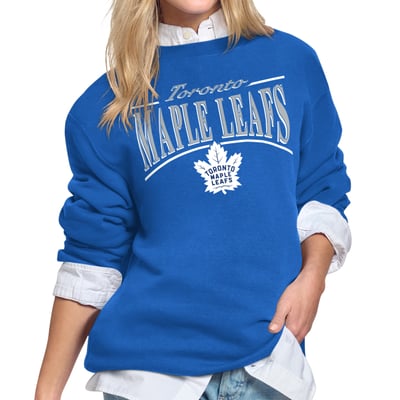 Toronto Maple Leafs Starter Women's Arch Stripe Fleece Sweatshirt - Royal