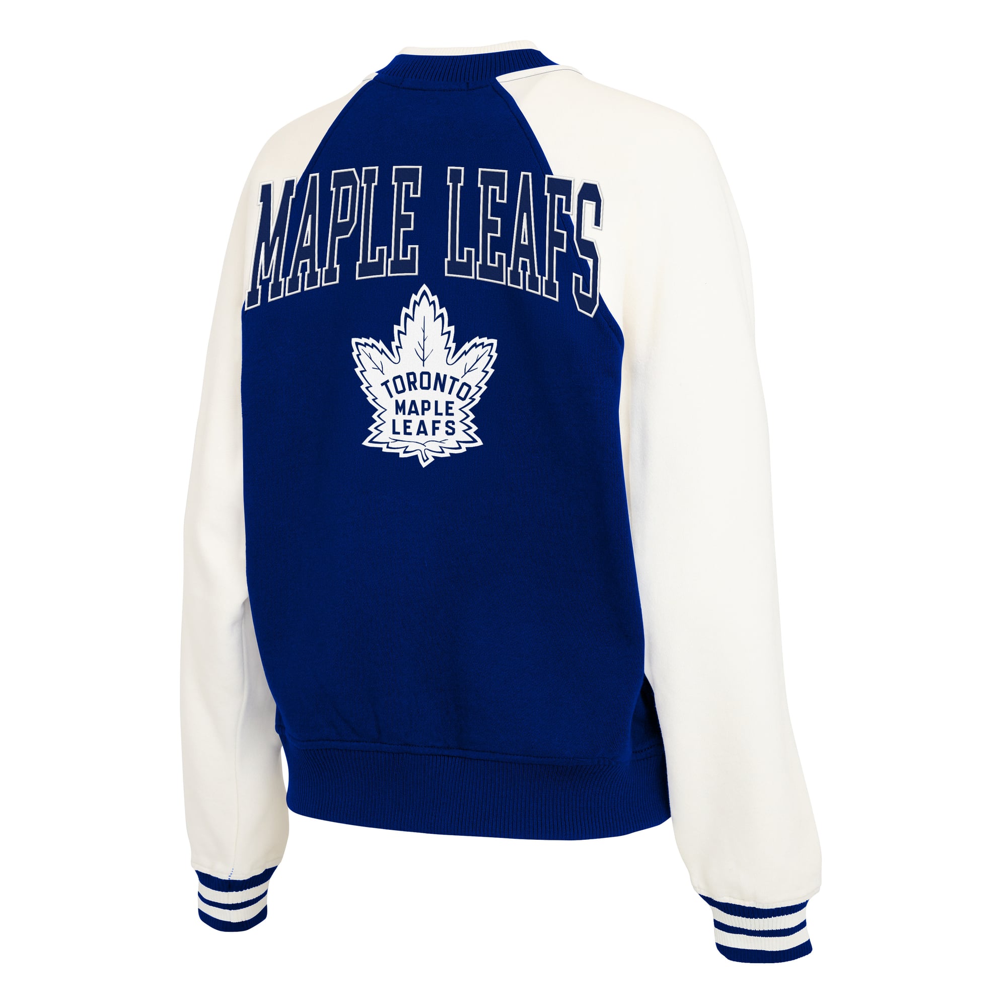 Veste polaire universitaire zippée bleue et blanche Toronto Maple Leafs de la marque WEAR by Erin Andrews pour femmes
