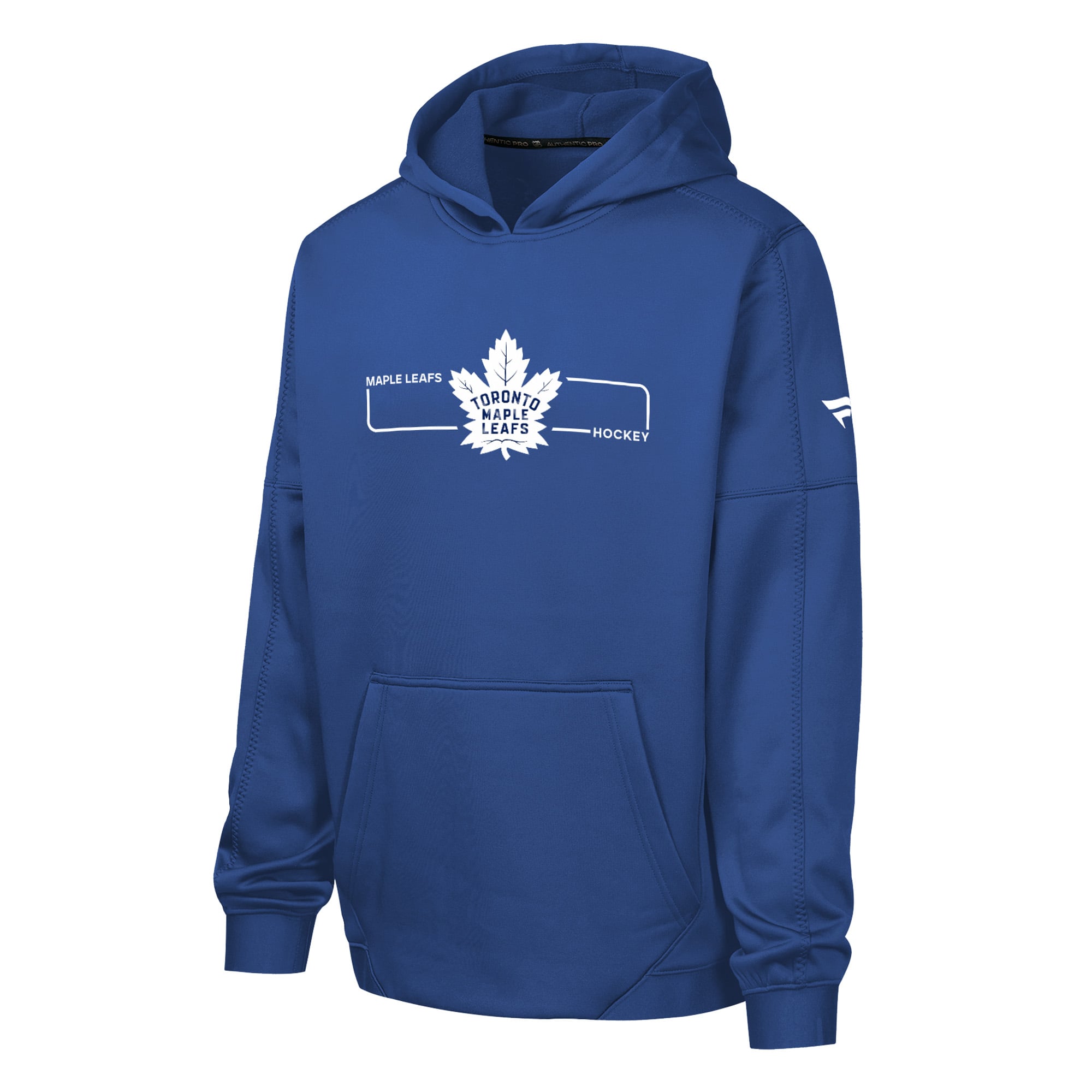 Sweat à capuche authentique Pro Fleece bleu des Maple Leafs de Toronto pour jeunes Fanatics