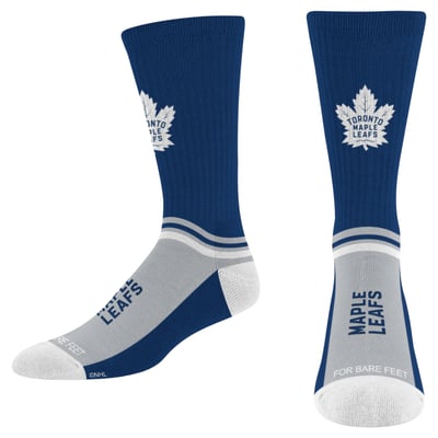  Toronto Maple Leafs For Bare Feet Youth Team Slope Crew Socks - Blue