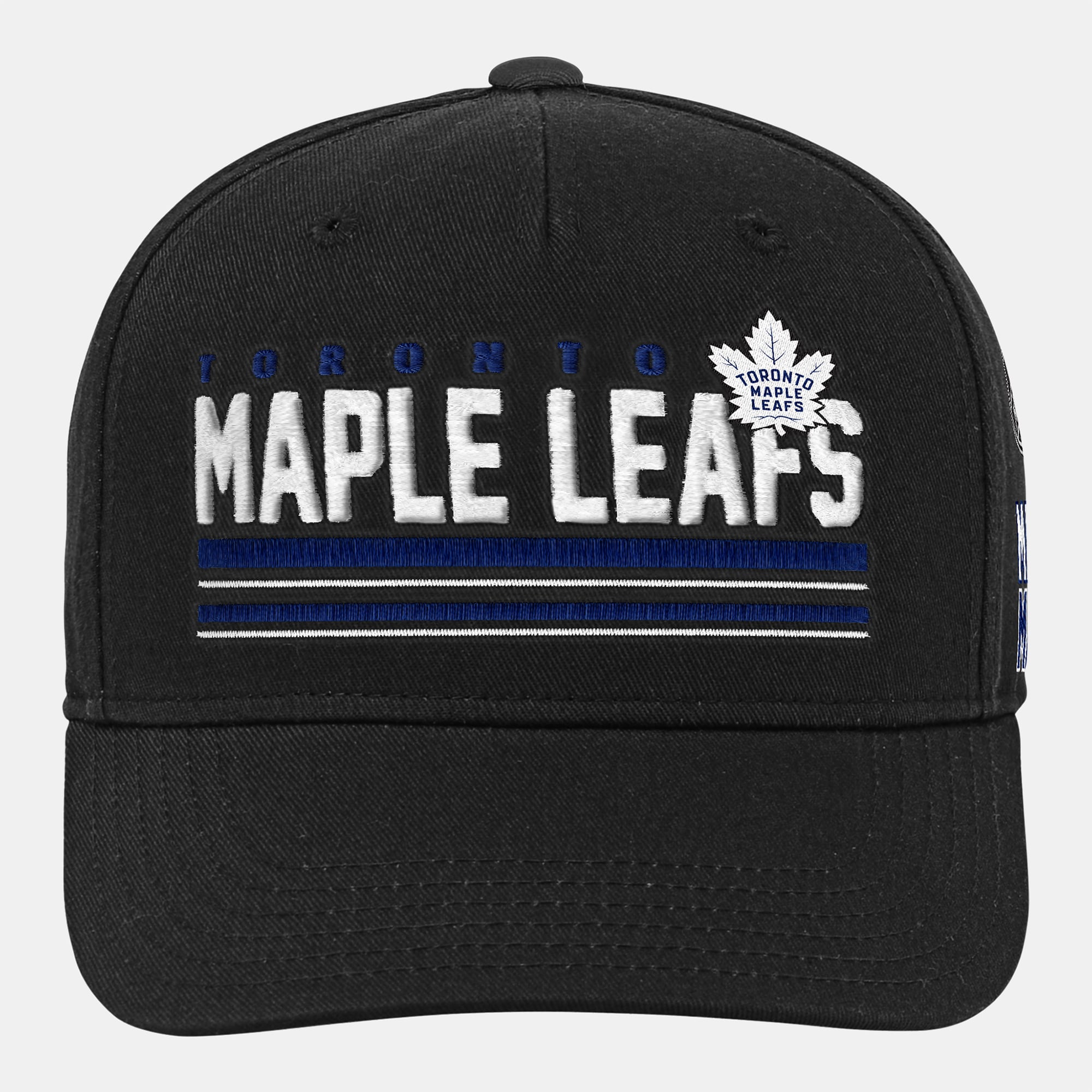 Casquette ajustable Mitchell & Ness Triple Play Pro Pinch noire pour jeunes des Maple Leafs de Toronto
