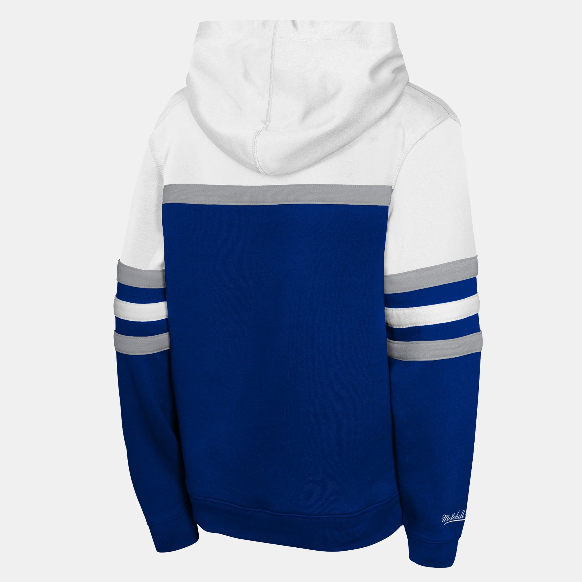 Sweat à capuche bleu Mitchell & Ness pour enfant, l'effigie de l'entraîneur-chef des Maple Leafs Toronto.