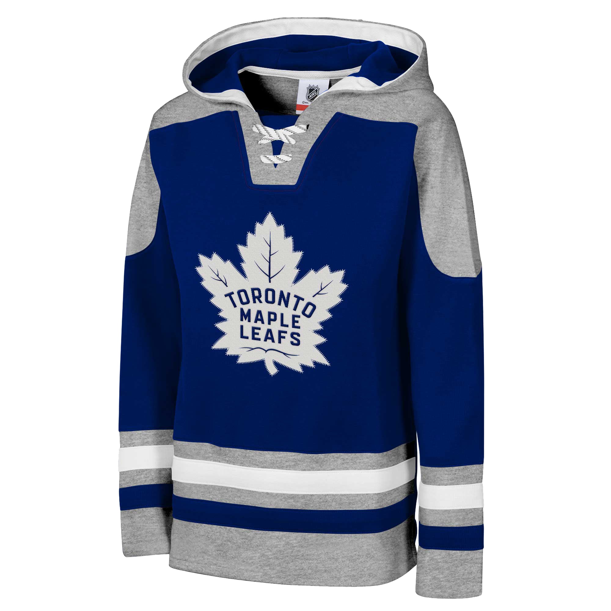 Sweat à capuche raglan col en V Youth Outerstuff Blue Toronto Maple Leafs Ageless Must Have