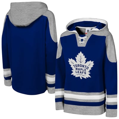 Toronto Maple Leafs Outerstuff Youth Ageless Must Have Home Raglan V-Neck Hoodie - Blue