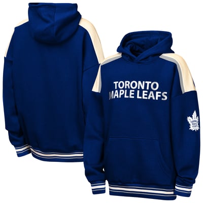 Youth Toronto Maple Leafs  Outerstuff Blue Camaraderie Fleece Hoodie