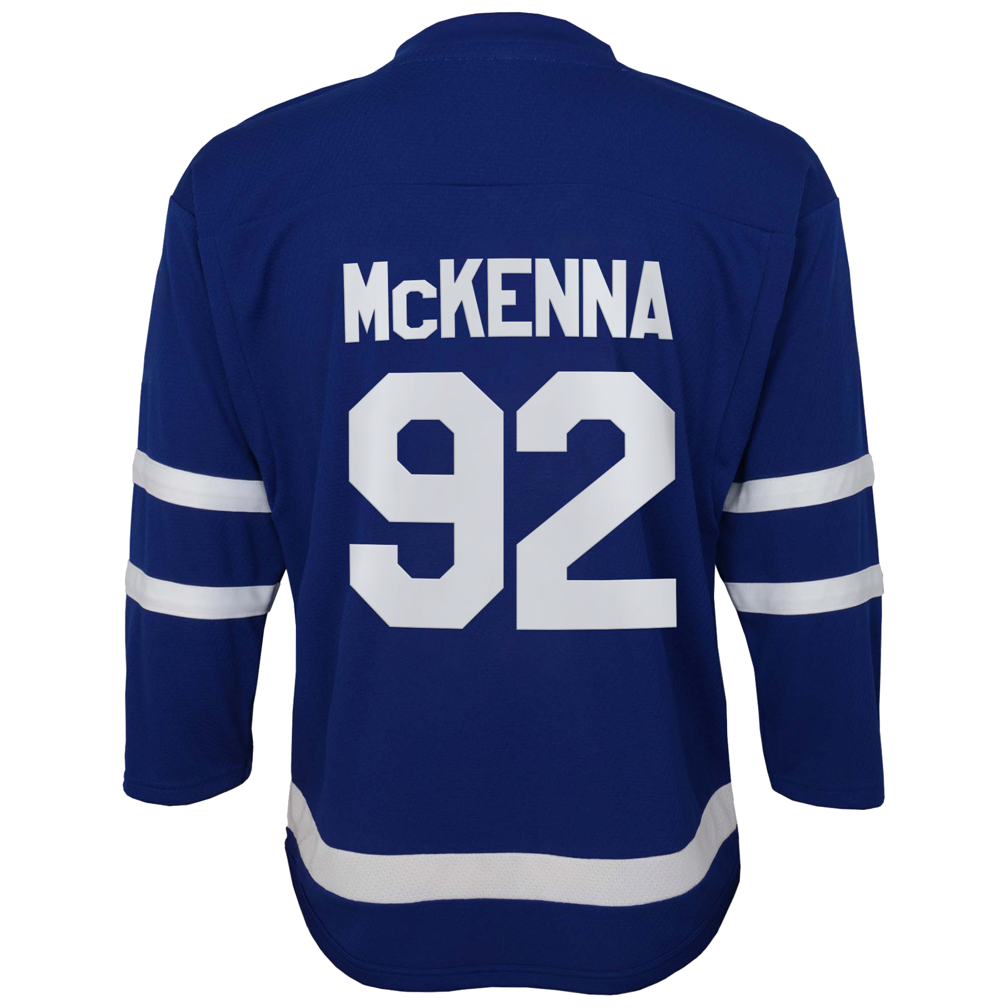 Maillot réplique domicile bleu des Maple Leafs de Toronto Gavin McKenna pour jeunes la marque Outerstuff