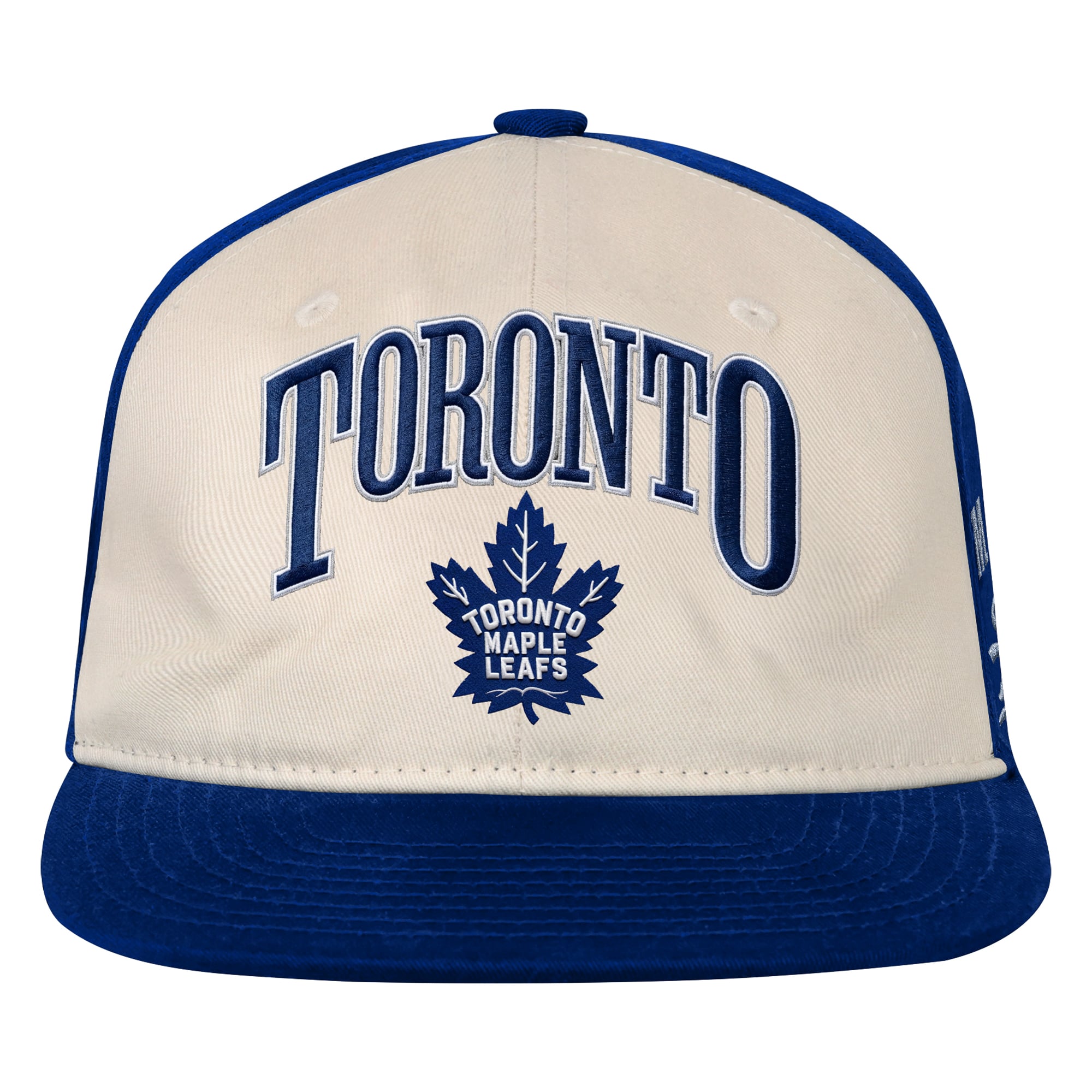 Casquette à pression Outerstuff Arch pour jeunes, naturelle/bleue, Toronto Maple Leafs