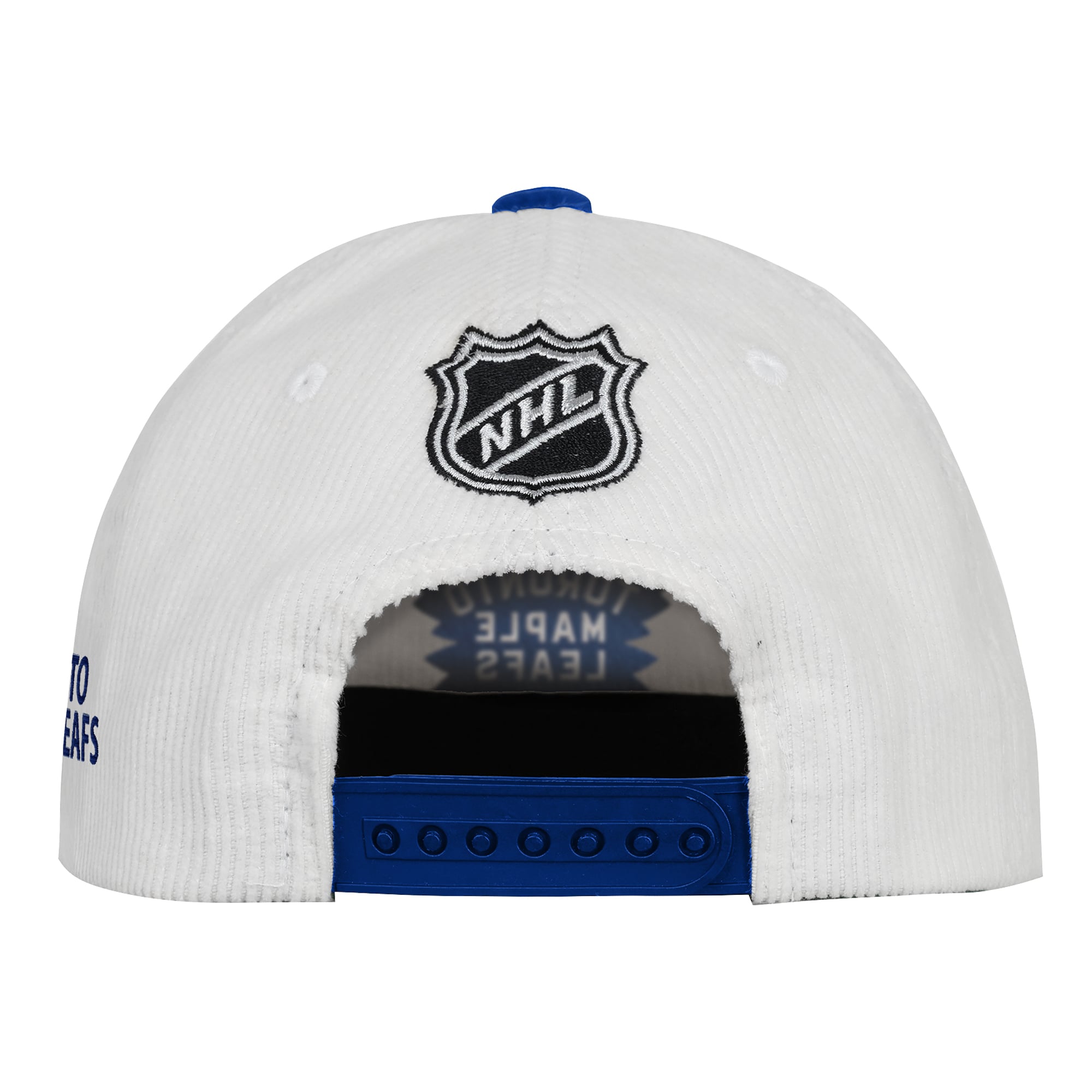 Casquette blanche Outerstuff pour jeunes des Maple Leafs de Toronto à cordon plat et fermeture à pression
