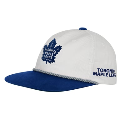 Youth Toronto Maple Leafs  Outerstuff White Flat Cord Snapback Hat