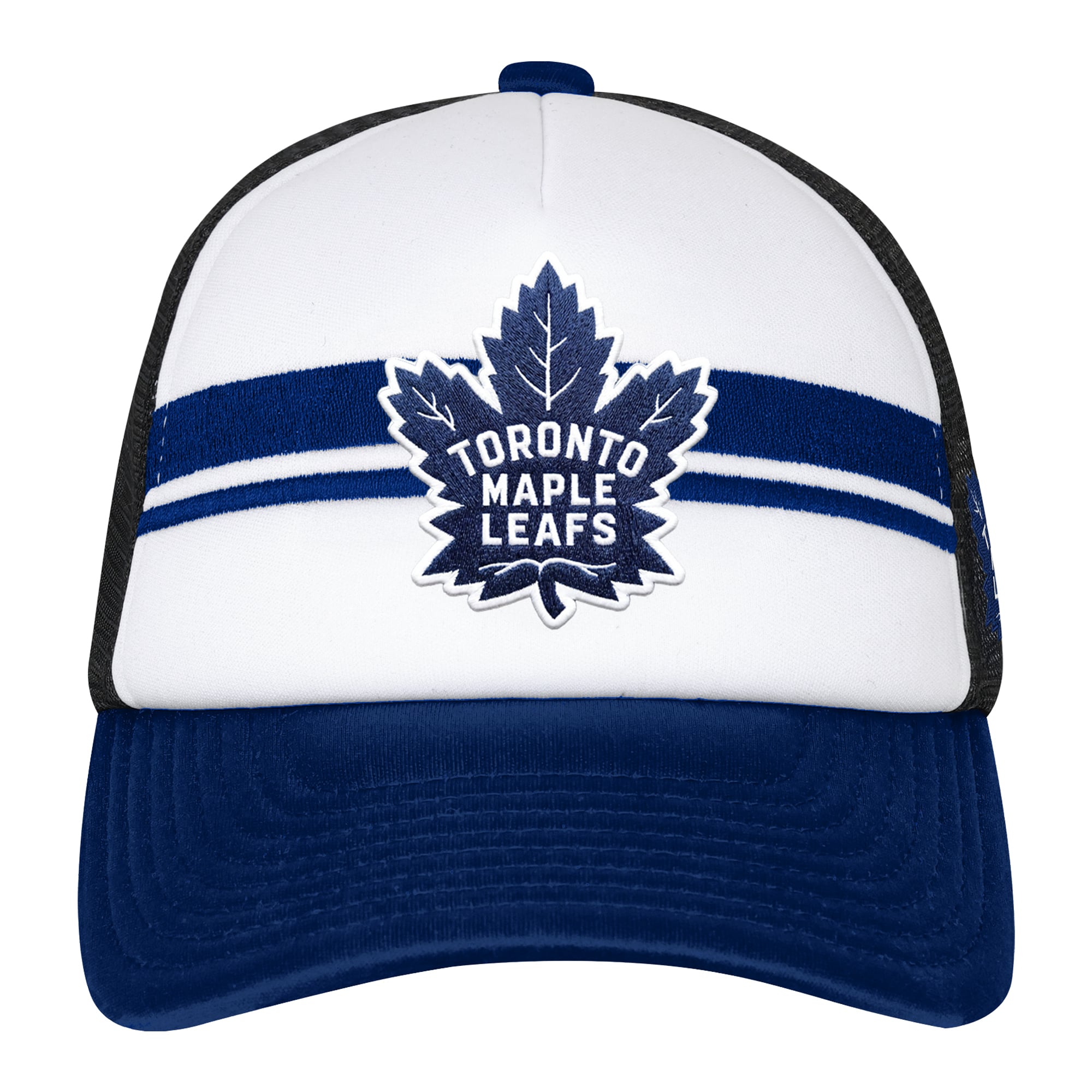 Casquette de camionneur unique blanche des Maple Leafs de Toronto pour jeunes de la marque Outerstuff