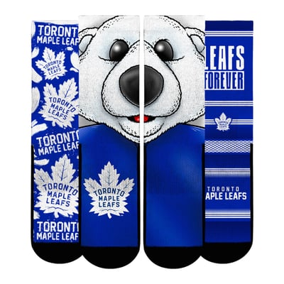  Toronto Maple Leafs Rock Em Youth Fan Favorites Three-Pack Crew Socks Set - Blue