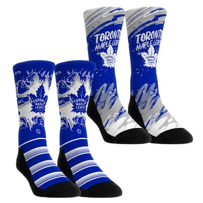  Toronto Maple Leafs Rock Em Youth Ice Breaker Two-Pack Crew Socks Set - Blue