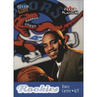 2001-02 Fleer Platinum 15th Anniversary Reprints #21 Vince Carter