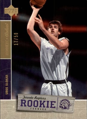 2005-06 Upper Deck Rookie Debut Gold #145 Uros Slokar