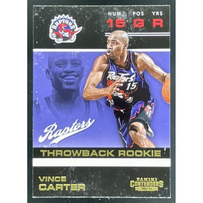 2012-13 Panini Contenders Throwback Rookies #15 Vince Carter
