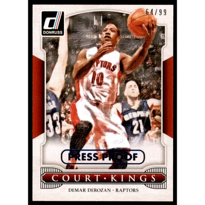 2014-15 Donruss Court Kings Press Proofs Blue #42 DeMar DeRozan