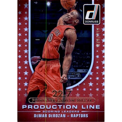 2014-15 Donruss Production Line Scoring Stat Line Season #10 DeMar DeRozan/227