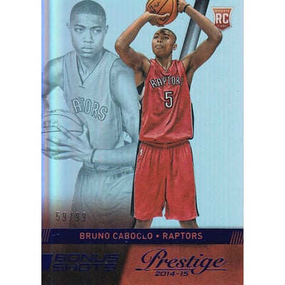 2014-15 Prestige Premium Bonus Shots Blue #184 Bruno Caboclo