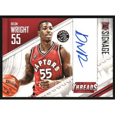 2015-16 Panini Threads Rookie Signage #19 Delon Wright