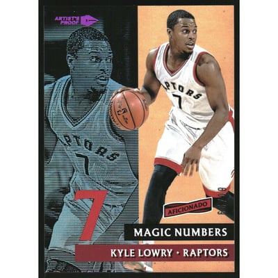 2016-17 Panini Aficionado Magic Numbers Artist's Proof Purple #12 Kyle Lowry