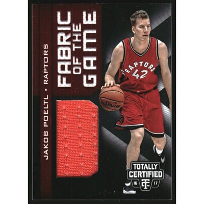 2016-17 Totally Certified Fabric of the Game Rookie Jerseys #12 Jakob Poeltl
