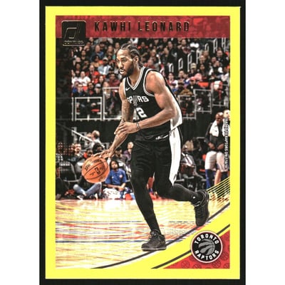 2018-19 Donruss Yellow Flood #121 Kawhi Leonard