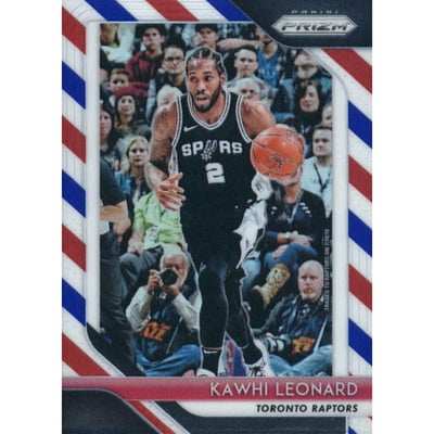 2018-19 Panini Prizm Prizms Red White and Blue #53 Kawhi Leonard