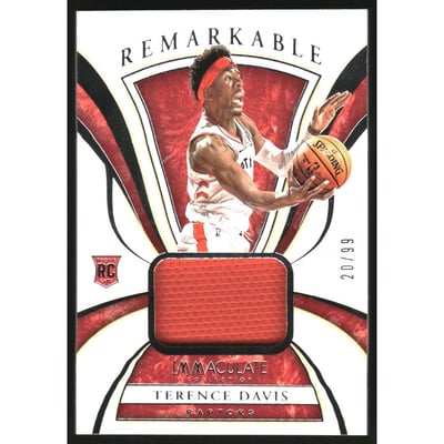2019-20 Immaculate Collection Remarkable Rookie Jerseys #47 Terence Davis II