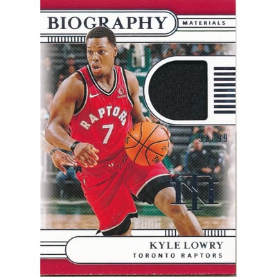 2019-20 Panini National Treasures Biography Materials #14 Kyle Lowry/99