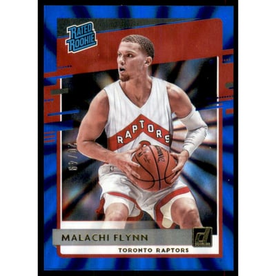 2020-21 Donruss Holo Blue Laser #215 Malachi Flynn RR