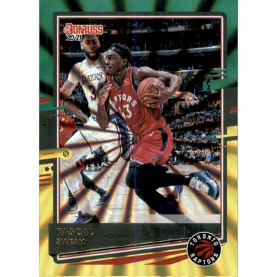 2020-21 Donruss Holo Green and Yellow Laser #48 Pascal Siakam