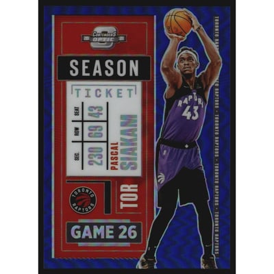 2020-21 Panini Contenders Optic Blue #86 Pascal Siakam