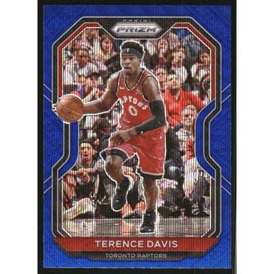 2020-21 Panini Prizm Prizms Blue Wave #197 Terence Davis II