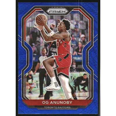 2020-21 Panini Prizm Prizms Blue Wave #211 OG Anunoby