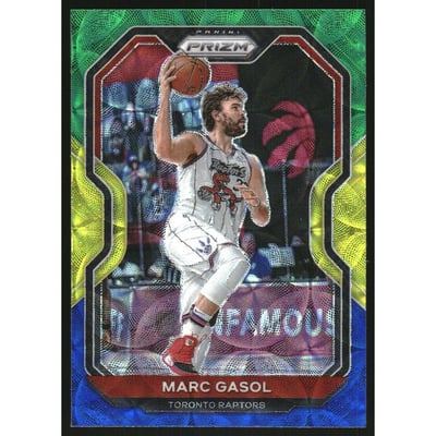 2020-21 Panini Prizm Prizms Choice Blue Yellow and Green #206 Marc Gasol