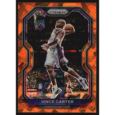 2020-21 Panini Prizm Prizms Orange Ice #117 Vince Carter