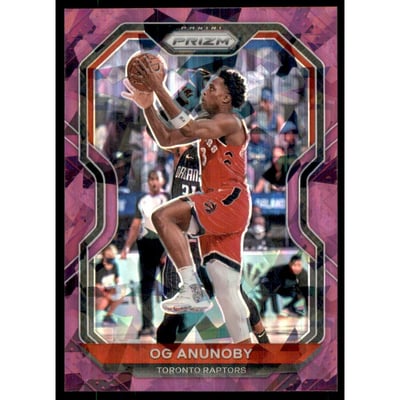 2020-21 Panini Prizm Prizms Purple Ice #211 OG Anunoby